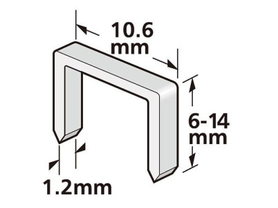 Spony Strend Pro Premium J906, 6 mm, sponky do sponkovačky, 1.2x10.6 mm, bal. 1000 ks