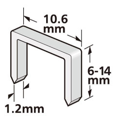 Spony Strend Pro Premium J910, 10 mm, sponky do sponkovačky, 1.2x10.6 mm, bal. 1000 ks