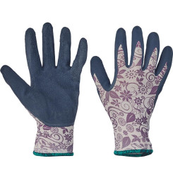 Rukavice PINTAIL navy 08/M, nylon/latex, fialová