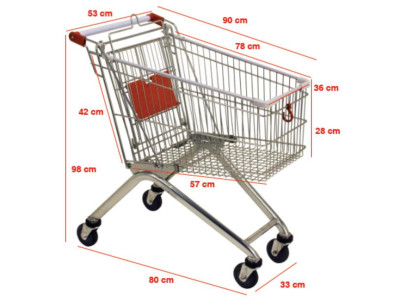 Vozík Racks DC70B nákupný, na kolieskach