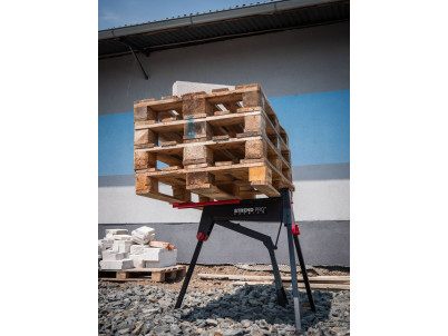 Stôl Strend Pro Premium WB955, max. 300 kg, pracovný držiak, multifunkčná skladacia trojnožka so zverákom