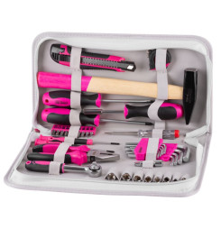 Sada náradia pre ženy LADIES PINK SET11, 39 dielna, ružová, v brašni