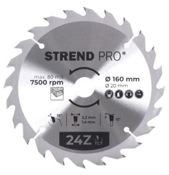Kotúč Strend Pro TCT 160x2.2x20/16 mm 24T, na drevo, pílový, SK plátky