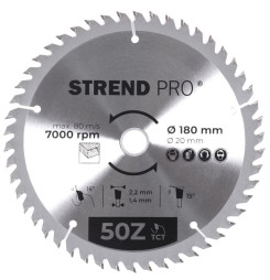 Kotúč Strend Pro TCT 180x2.2x20/16 mm 50Z, na drevo, pílový, SK plátky