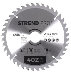 Kotúč Strend Pro TCT 185x2.2x30/20 mm 40Z, na drevo, pílový, SK plátky