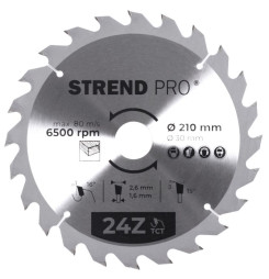 Kotúč Strend Pro TCT 210x2.6x30/20 mm 24Z, na drevo, pílový, SK plátky