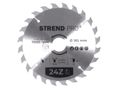 Kotúč Strend Pro TCT 185x2.2x30/20 mm 24Z, na drevo, pílový, SK plátky