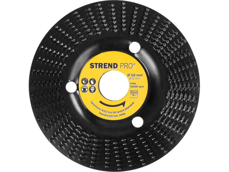 Kotúč Strend Pro, 125 mm, rašpľový na drevo, jemný, na uhlovú brúsku