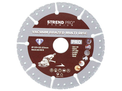 Kotúč Strend Pro Premium, Vacuum brazed, 115 mm, diamantový, rezný, multi