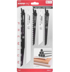 Listy do chvostovej píly Strend Pro Premium, sada, mix, 5 ks