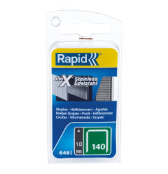 Spony RAPID 140, 10 mm, nerezové sponky do sponkovačky, bal. 648 ks