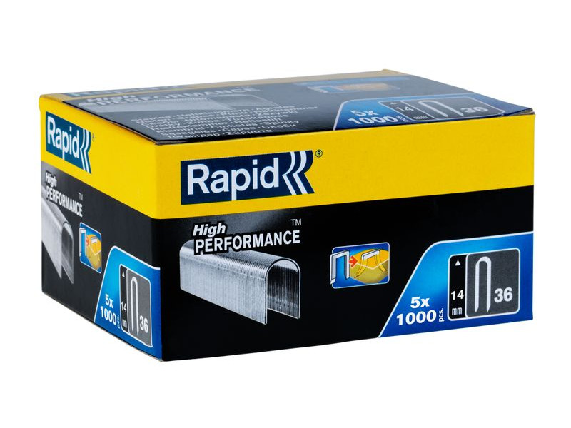 Spony RAPID 36, 14 mm, DP, sponky do sponkovačky, spony na káble, bal. 5000 ks Spony RAPID 36, 14 mm, DP, sponky do sponkovačky, spony na káble, bal. 5000 ks