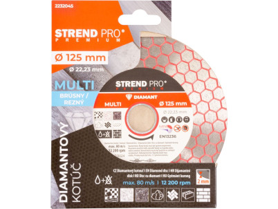 Kotúč Strend Pro Premium, 125 mm, hexagonal, diamantový, rezný, multi