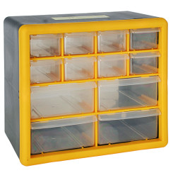 Organizér na stenu Strend Pro SBx3045-B, 12 zásuviek, 26.5x16x23.5 cm, max. 12 kg