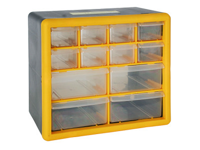 Organizér na stenu Strend Pro SBx3045-B, 12 zásuviek, 26.5x16x23.5 cm, max. 12 kg
