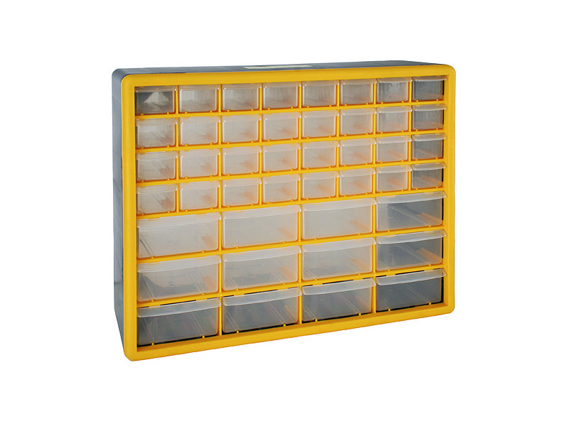 Organizér na stenu Strend Pro SBx3045-D, 44 zásuviek, 50x16x39 cm, max. 28 kg