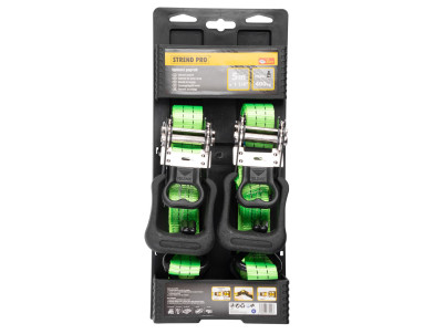 Popruh upínací Strend Pro, pás s račňou, 30 mm, L-5 m, max. 800 kg, bal. 2 ks