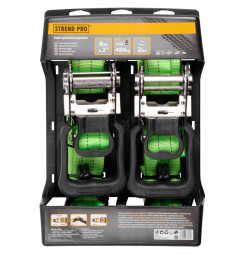 Popruh upínací Strend Pro, pás s račňou, 50 mm, L-6 m, max. 960 kg, bal. 2ks