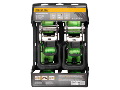 Popruh upínací Strend Pro, pás s račňou, 50 mm, L-6 m, max. 960 kg, bal. 2ks