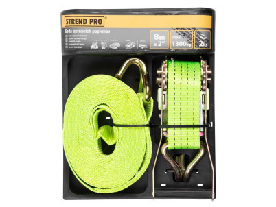 Popruh upínací Strend Pro, pás s račňou, 50 mm, L-8 m, max. 2600 kg
