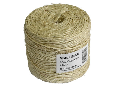 Motúz Sisal L-90 m/230 g, TubePack