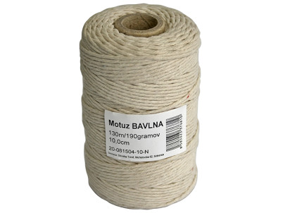 Motúz Cotton L-130 m/190 g, bavlna, TubePack