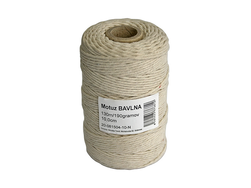 Motúz Cotton L-130 m/190 g, bavlna, TubePack