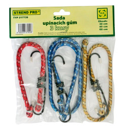 Guma upínacia Strend Pro LB349, 8 mm, 1x 30-45-60 cm, s oceľovými háčikmi