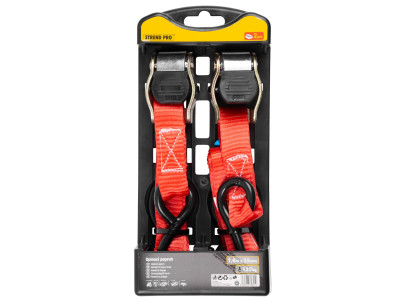 Popruh upínací Strend Pro, pás so sponou, 25 mm, L-1,8 m, max. 250 kg, bal. 2 ks