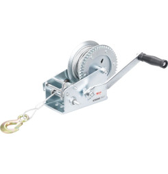 Naviják Strend Pro HW-100-1350, račňový, ručný, oceľové lano L-10 m/5 mm, max. 1350 kg