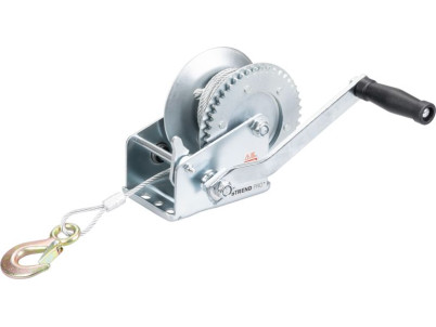 Naviják Strend Pro HW-100-800, račňový, ručný, oceľové lano L-10 m/4.8 mm, max. 800 kg