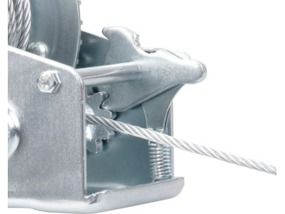 Naviják Strend Pro HW-100-800, račňový, ručný, oceľové lano L-10 m/4.8 mm, max. 800 kg