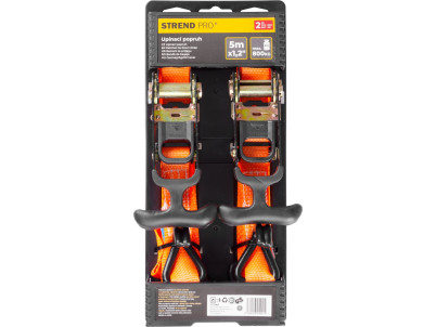 Popruh upínací Strend Pro, pás s račňou, 30 mm, L-5 m, max. 800 kg, bal. 2 ks