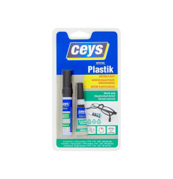 Lepidlo Ceys SPECIAL PLASTIK, na obtiažne plasty, sekundové, 3 g + 4 ml