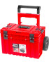 RED ULTRA HD Qbrick je špeciálna edícia produktov Qbrick System ONE vyrobená z ultra odolného plastu, ktorý sa vyznačuje mimoriadnou odolnosťou voči mechanickému poškodeniu. Vykonané nárazové testy potvrdzujú jeho mimoriadnu odolnosť aj v podmienkach pod 0 °C. QS ONE Cart RED Ultra HD je veľkokapacitný mobilný box na náradie vybavený veľkými kolesami namontovanými na kovovej osi. Je vybavená teleskopickou rukoväťou z eloxovaného hliníka. Pre lepšiu organizáciu interiéru je truhlica vybavená jednou priehradkou a jednou nádobou . Štandardný kryt (VARIO) v QS ONE Cart je vybavený prídavnými konektormi, ktoré umožňujú pripojenie tejto verzie krytu k modelom boxov na náradie z rady Qbrick System PRO (500, Toolcase, Toolbox, Organizer 100,200,300 a alternatívne PRO 600). Ide o unikátnu ver...