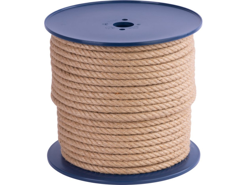Lano Strend Pro Premium, jutové, prírodné, 12 mm, stáčané, L-100 m