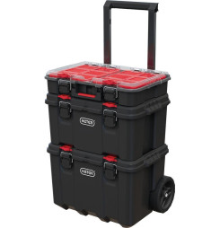 Sada boxov Keter® 250927 Stack´n´roll mobilný systém, 525x411x694 mm, na náradie