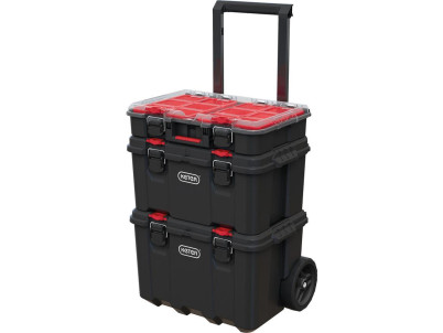 Sada boxov Keter® 250927 Stack´n´roll mobilný systém, 525x411x694 mm, na náradie