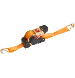 Popruh upínací Strend Pro, samonavíjací pás s račňou, 38 mm, L-4 m, max. 1000 kg