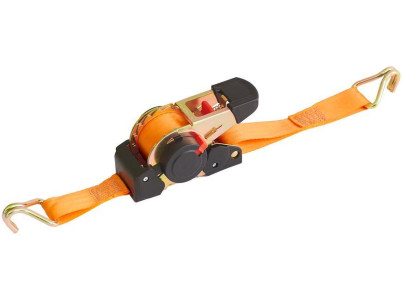 Popruh upínací Strend Pro, samonavíjací pás s račňou, 38 mm, L-4 m, max. 1000 kg