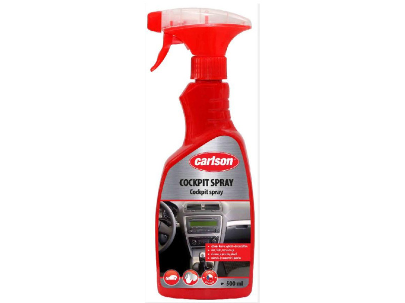 Cockpit sprej carlson, na interiérové plasty a palubné dosky, na auto, 500 ml Cockpit sprej carlson, na interiérové plasty a palubné dosky, na auto, 500 ml