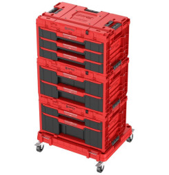 Box QBRICK® System ONE Workshop Red - Cart, 3x Toolbox, 4 dielna sada boxov na náradie