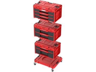 Box QBRICK® System ONE Workshop Red - Cart, 3x Toolbox, 4 dielna sada boxov na náradie