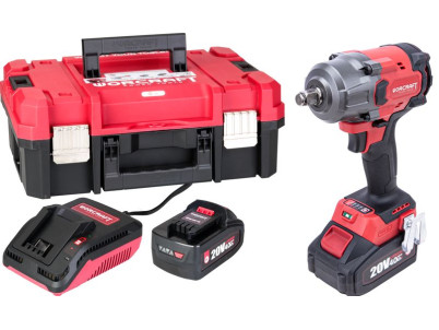 Set Worcraft XCUBE006 ShareSYS Toolbox, uťahovák 850 Nm, 2x 4.0 Ah akumulátor, 1x nabíjačka