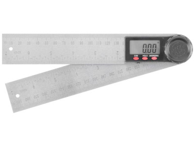 Pravítko Strend Pro, digitálne, uhlové 200 mm, nerezové, INOX, uholník