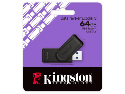 KINGSTON DataTraveler EXODIA S, 64GB, čie/čie