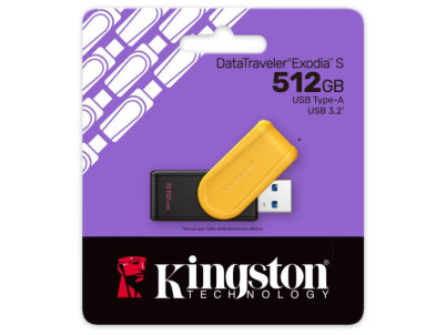 KINGSTON DataTraveler EXODIA S, 512GB, čie/žlt