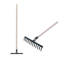 Hrable záhradné Strend Pro R105, 12 zubé, drevená násada 1600mm