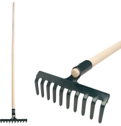 Hrable záhradné Strend Pro R105, 10 zubé, drevená násada 1600mm