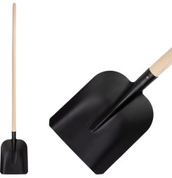 Lopata S504B.WH 7130, čierna, 280x235 mm, drevená násada